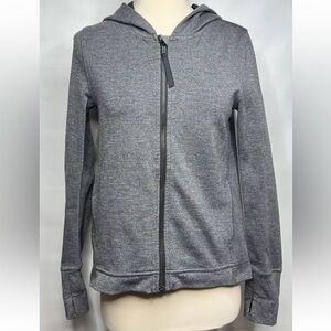 Lululemon city trek women size 4 jacket gray zip up hooded running gym thumbhole